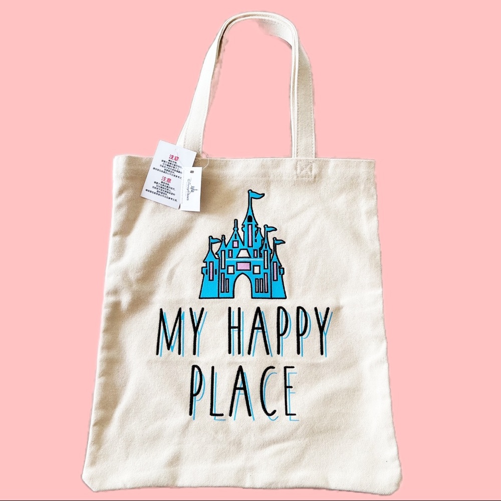 Disney Parks My Happy Place Castle Canvas Tote Bag
